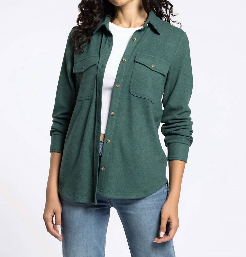 NEW THREAD & SUPPLY cassian shirt in pine heather